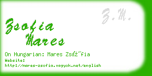 zsofia mares business card